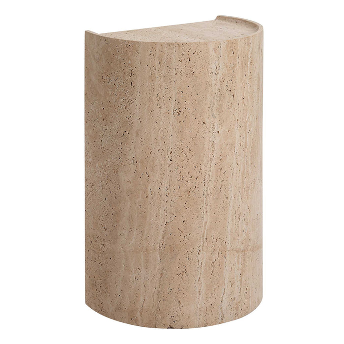 Basilica - Accent Table - Brown / White