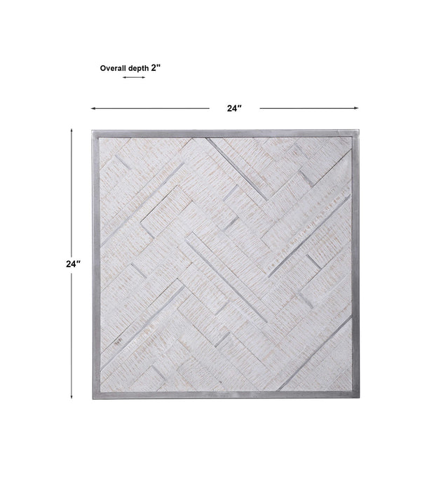 Redondo - Coastal Wood Wall Decor - Pearl Silver