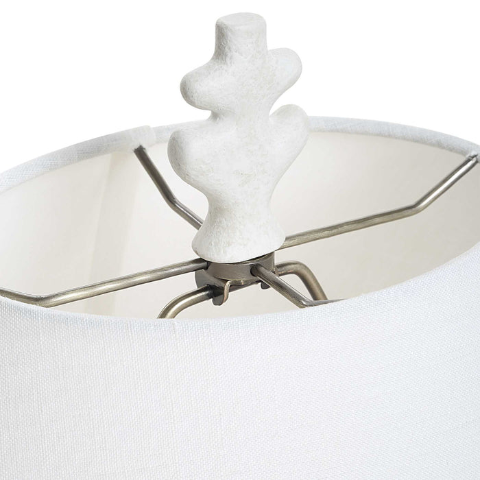 Frosted Leaf - Table Lamp - White