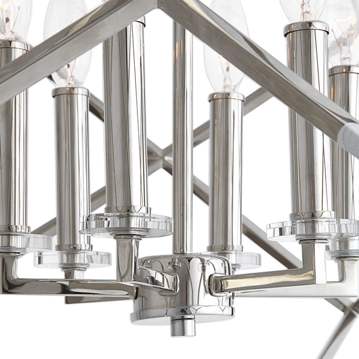 Euclid - 6 Light Cube Pendant - Nickel