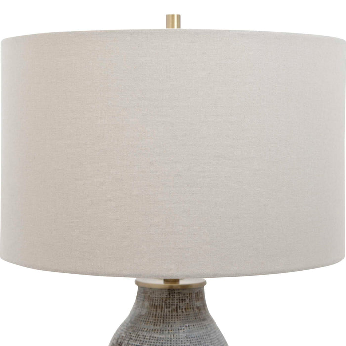 Monacan - Textured Table Lamp - Gray