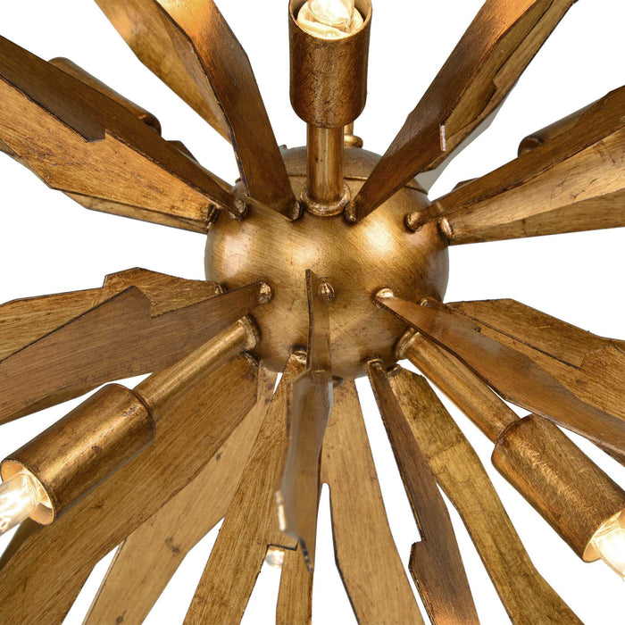 Starburst - 6 Light Pendant - Gold