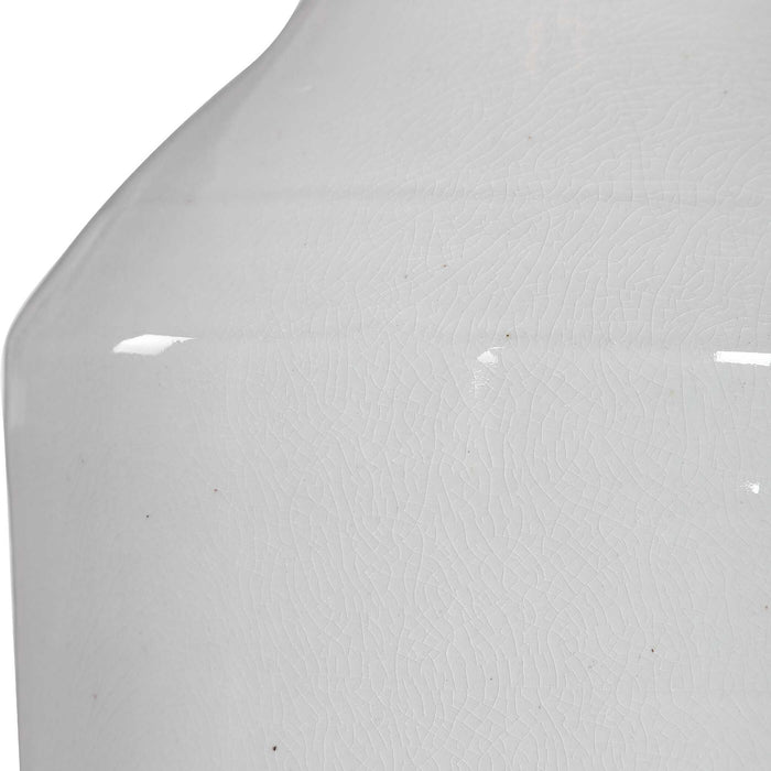 Dakota - Crackle Table Lamp - White