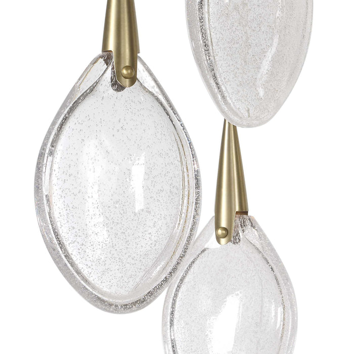 Deluge - 7 Light LED Pendant - Brass