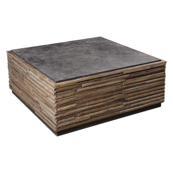 Malia - Coffee Table - Gray / Woodtone