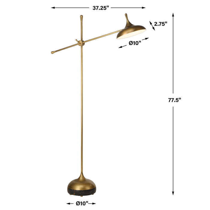 Kiss - Adjustable Arm Floor Lamp - Michelangelo Marble