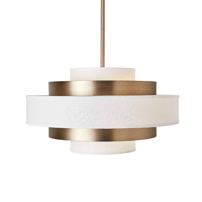 Radio City - 6 Light Pendant - Brass / White