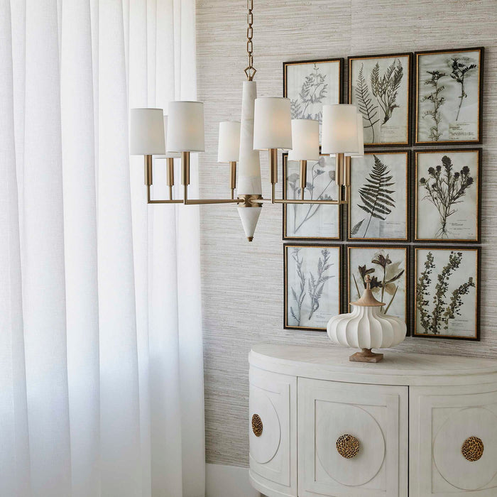 Gathering - 8 Light Chandelier - Brass