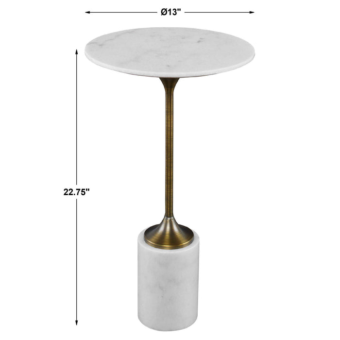 Trumpet - Accent Table - Gold / White