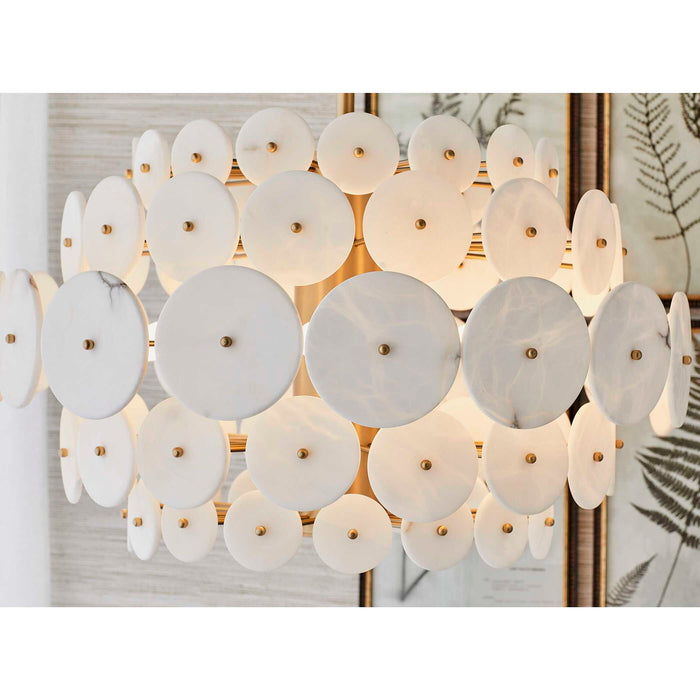 Alabaster Radiance - 8 Light Pendant - Brass