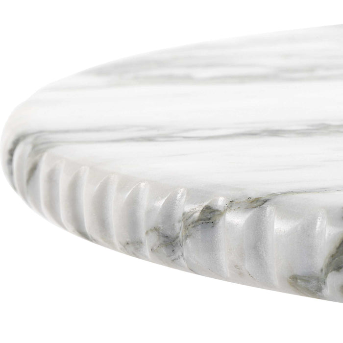 In a Pinch - Accent Table - Brass / White