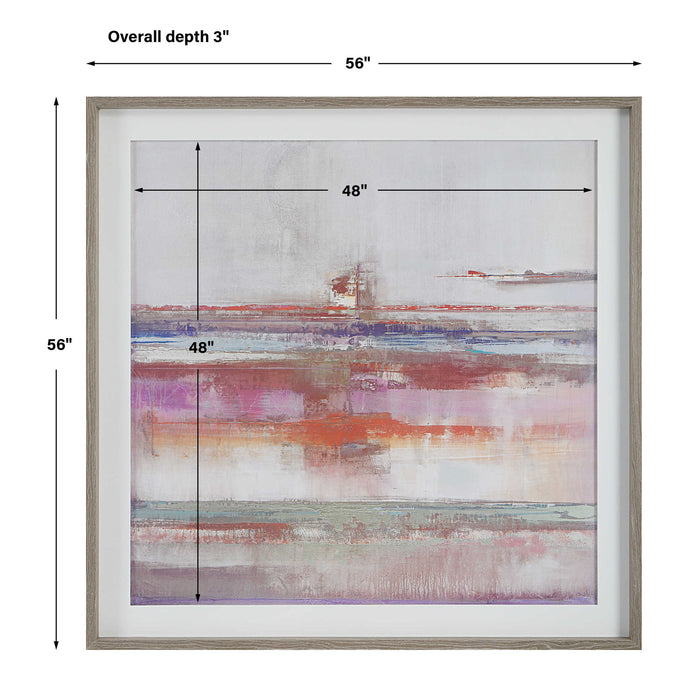 Torrent - Abstract Art Framed Print - Pink