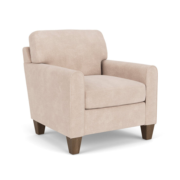 Moxy - Fabric Chair, Rounded Mailbox Arms