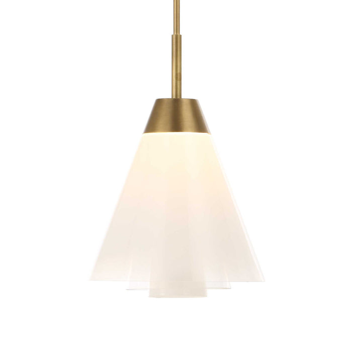 Tiered Ombre - 1 Light LED Pendant - Brass