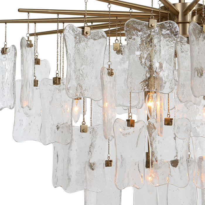 Seeded Shield - 8 Light Chandelier