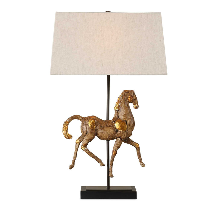 Table Lamp - Aged Brown / Black