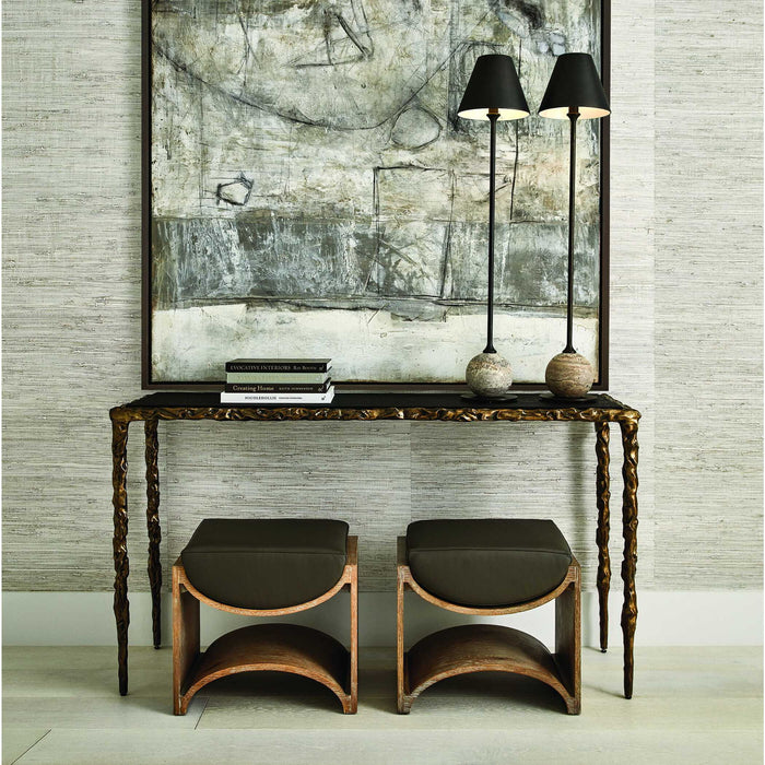 Lava - Console Table - Black / Brass