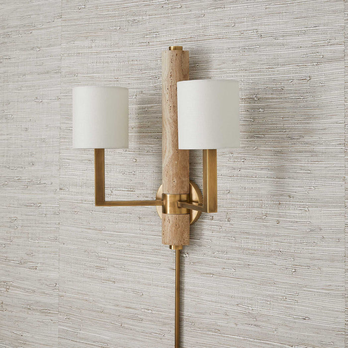 Commune - 2 Light Sconce - Brass