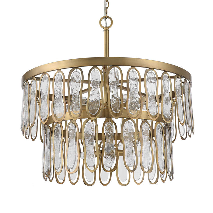 Aurelie - 9 Light Round Pendant - Brass