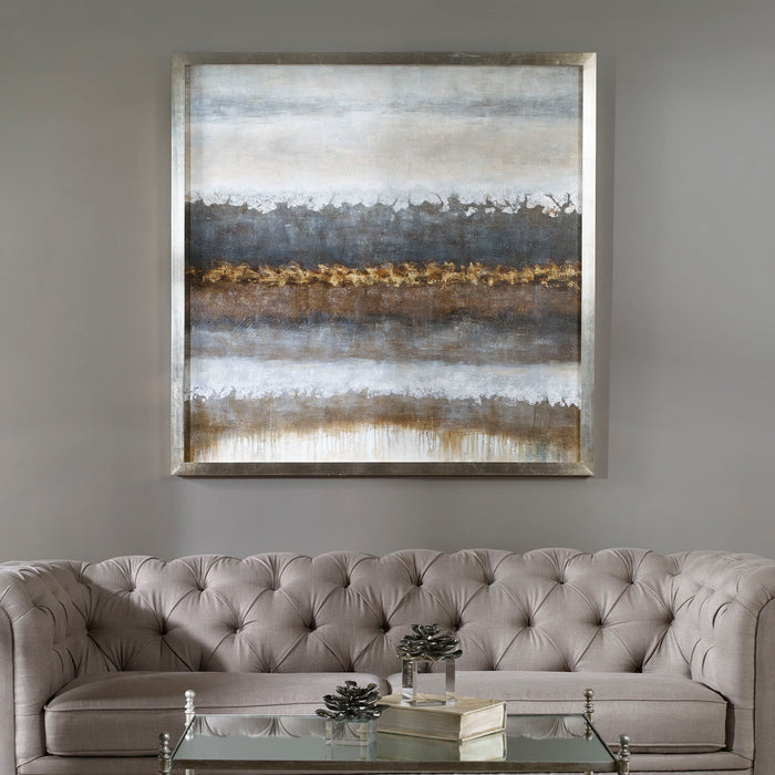 Layers - Landscape Art - Pearl Silver