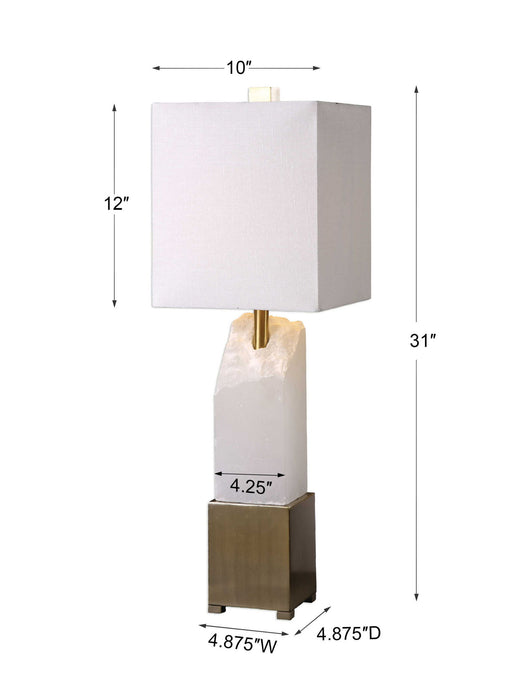 Ebena - Accent Lamp - Brass / White
