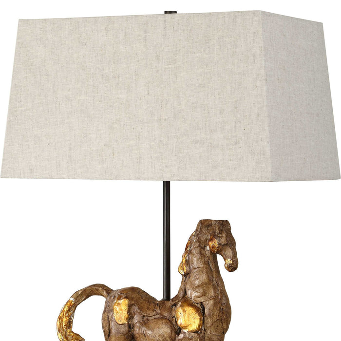 Table Lamp - Aged Brown / Black
