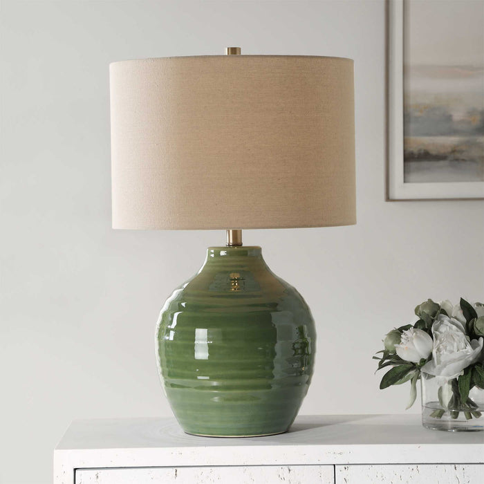 Ceramic Table Lamp - Green