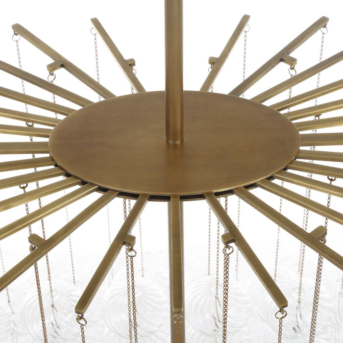 Bubbles - 6 Light Chandelier - Brass