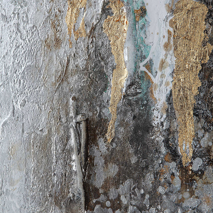 Mountain Mist - Hand Painted Canvas - Gray