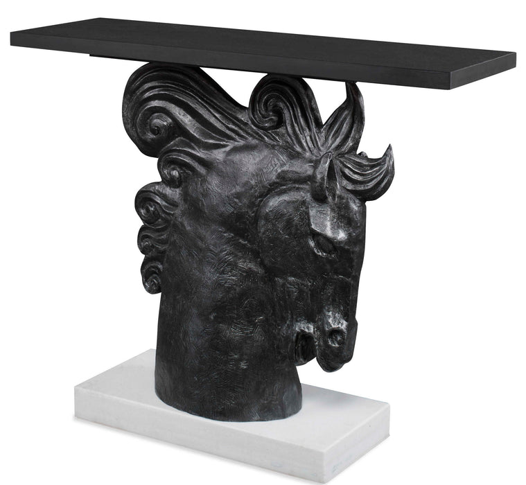 Friesian - Console Table - Bronze / Gray / White
