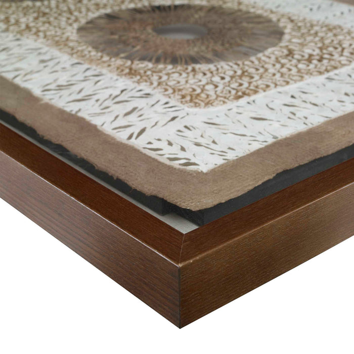 Paper Art - Shadow Box - Brown / White