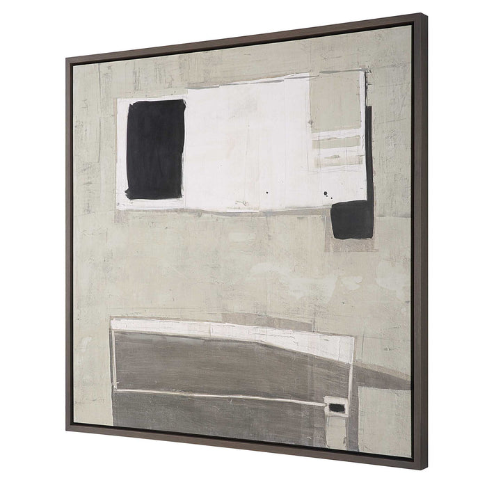 Accentuate The Positive - Framed Canvas - Black / Brown / Gray