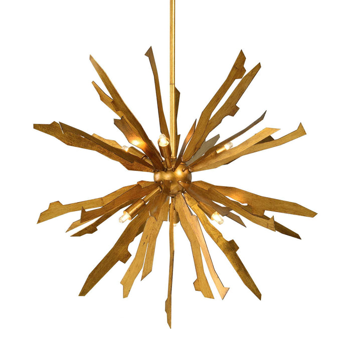 Starburst - 6 Light Pendant - Gold
