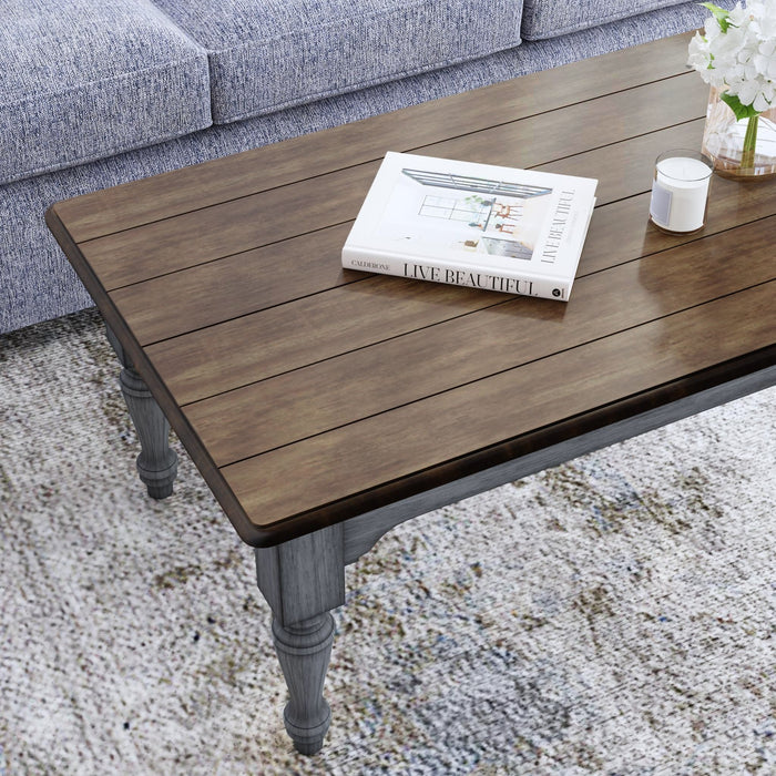 Plymouth - Rectangular Coffee Table - Gray