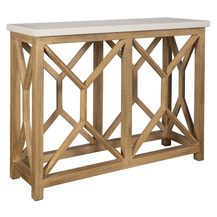 Catali - Stone Console Table - Ivory