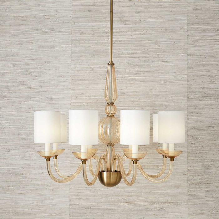 Palazzo - 8 Light Chandelier - Brass / Yellow