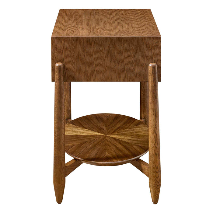 Tiger Eye - Side Table - Woodtone / Brass