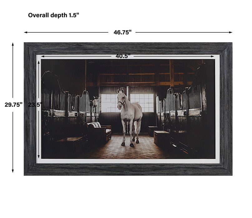 Equine Estate - Framed Print - Black / Woodtone