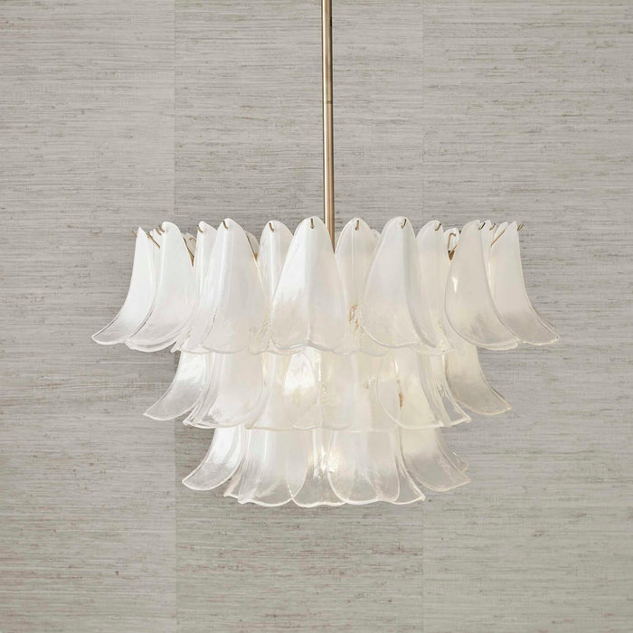 White Lotus - 10 Light Pendant - Brass