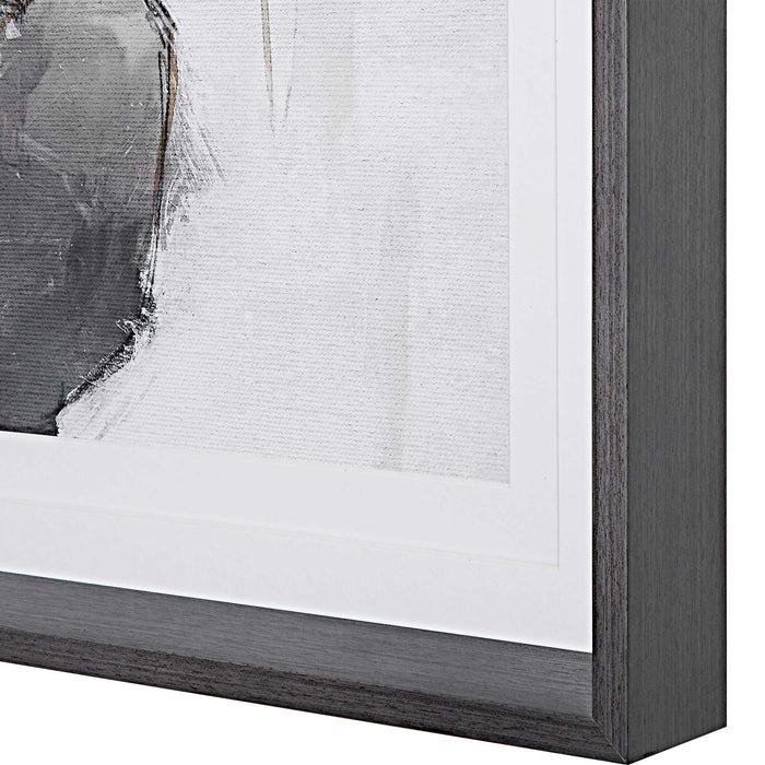 Plunging Pastels - Framed Prints (Set of 2) - Black / Brown / Gray