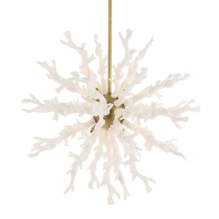 Coral Reef - 8 Light Pendant - Brass