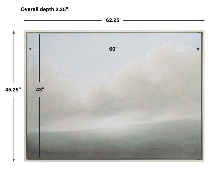 Aurora - Framed Canvas - Blue / Green / White