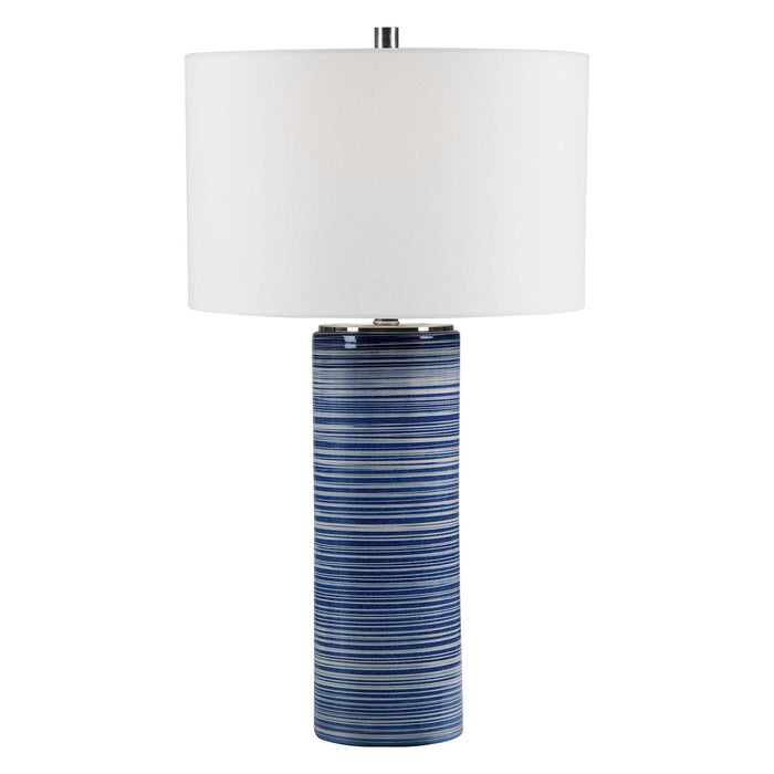 Montauk - Striped Table Lamp - Blue