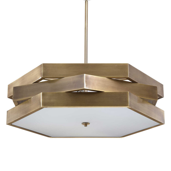 Interlink - 6 Light Pendant - Brass