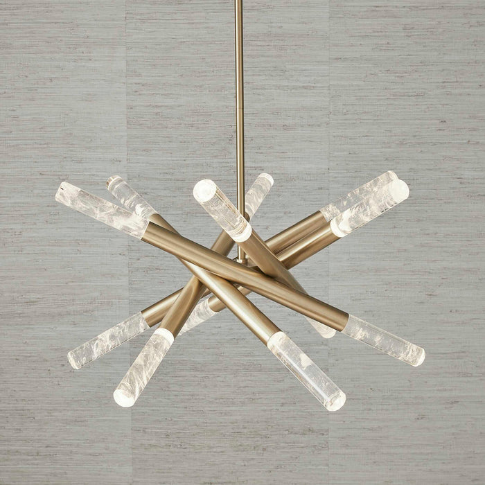 Scepter - 12 Light LED Pendant - Brass