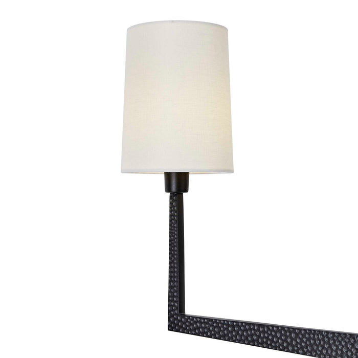 Open Arms - 8 Light Chandelier - Black / Gray