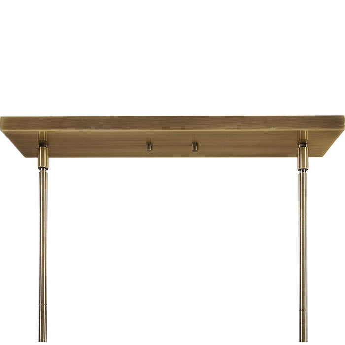 Brookdale - Industrial 3 Light Linear Chandelier - Gold