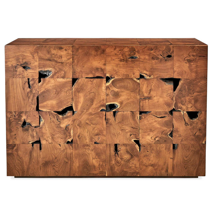 Teak Tac Toe - Console Table