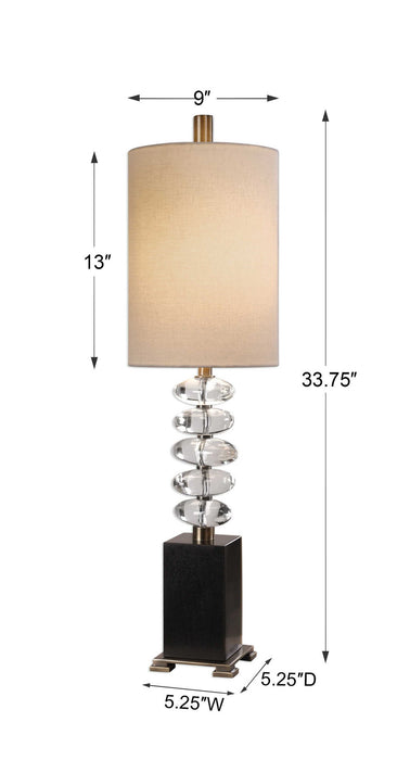 Edine - Buffet Lamp - Black / Brass / Brown