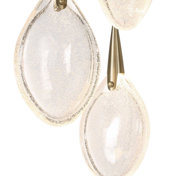 Deluge - 7 Light LED Pendant - Brass